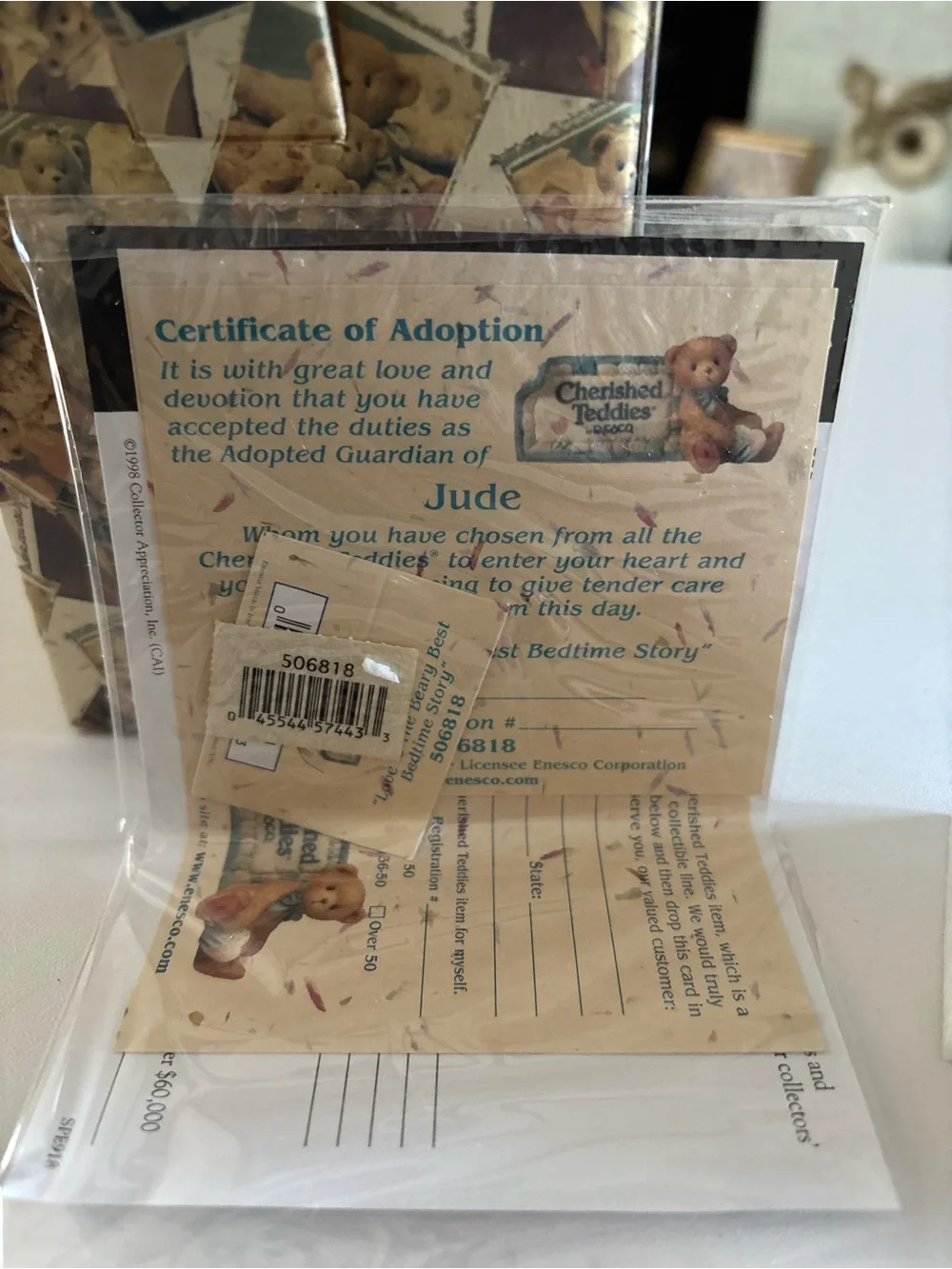 Cherished Teddies Love Is The Beary Best Bedtime Story Jude 506818 NOS